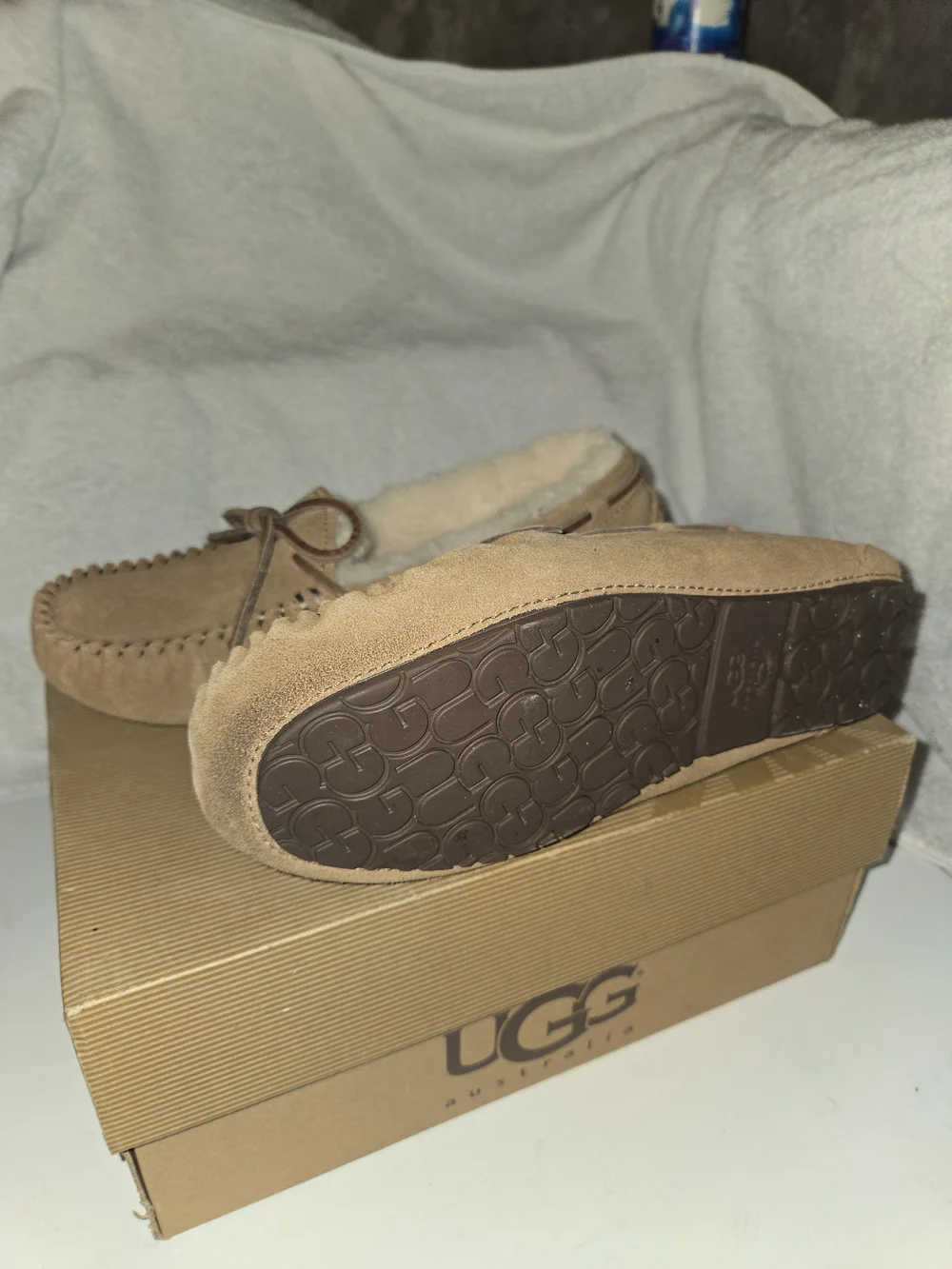 UGG Dakota Chestnut Suede Moccasin Slippers - Chestnut